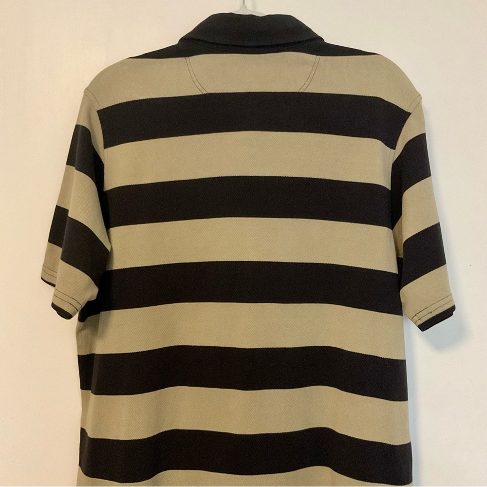 Filson Men’s Striped Polo Shirt Kakai & Faded Blue - Picture 6 of 14